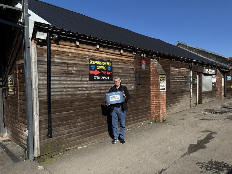 Mechanic working on a car